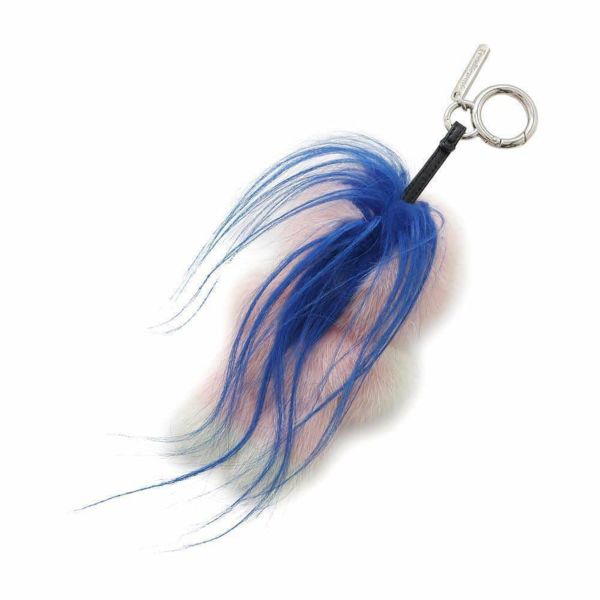 フェンディ バッグチャーム ピロちゃん ミンクファー ビジュー 7AR525 FENDI ピンク