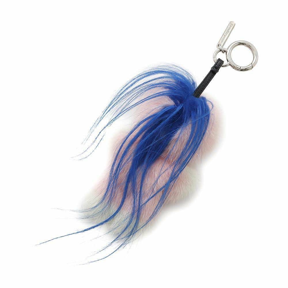 フェンディ バッグチャーム ピロちゃん ミンクファー ビジュー 7AR525 FENDI ピンク