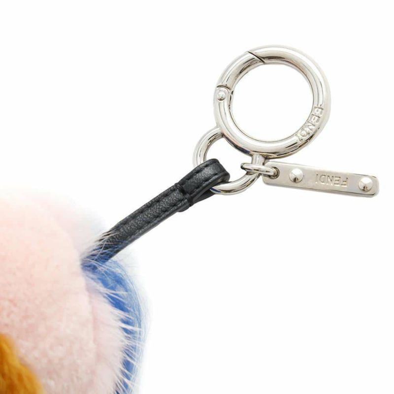 フェンディ バッグチャーム ピロちゃん ミンクファー ビジュー 7AR525 FENDI ピンク