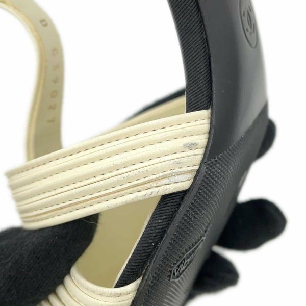 シャネル パンプス ココマーク ヒールサンダル サテン レザー フェイクパール レディースサイズ36 1/2C G39027 ヒール 靴