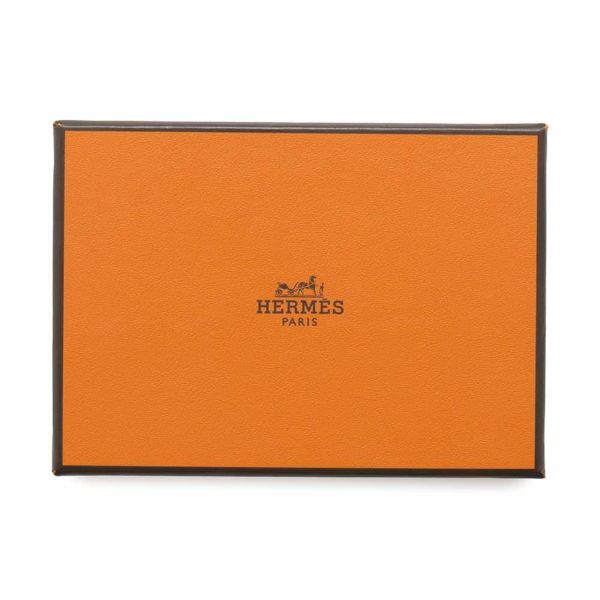 エルメス カードケース MagSafe エマン “ストール・ナンバー” ブルーネイビー/マルチカラー スイフト/フェルト W刻印 マグセーフ