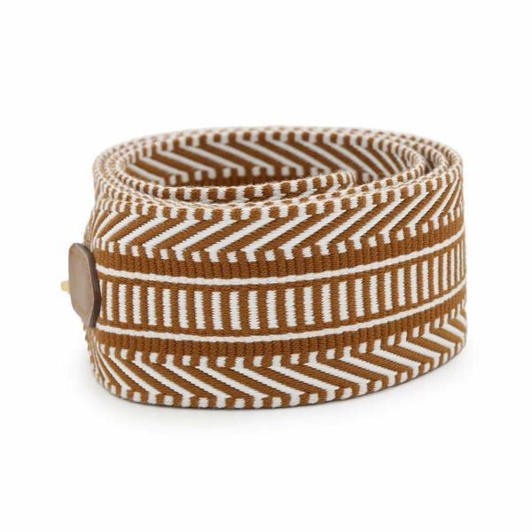 エルメス ショルダーストラップ バンドリエール サングル カヴァル エクリュ/ベージュ/ゴールド キャンバス W刻印