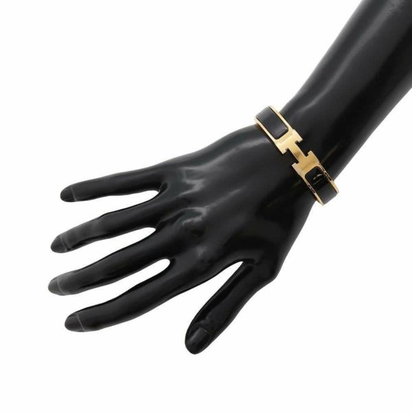 エルメス ブレスレット クリック H クリッククラックPM ブラック/シルバー金具 HERMES 黒