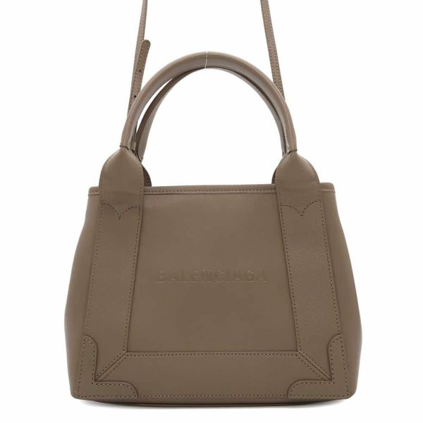 バレンシアガ ハンドバッグ ネイビーカバ XS オールレザー 390346 ポーチ付 BALENCIAGA 2way