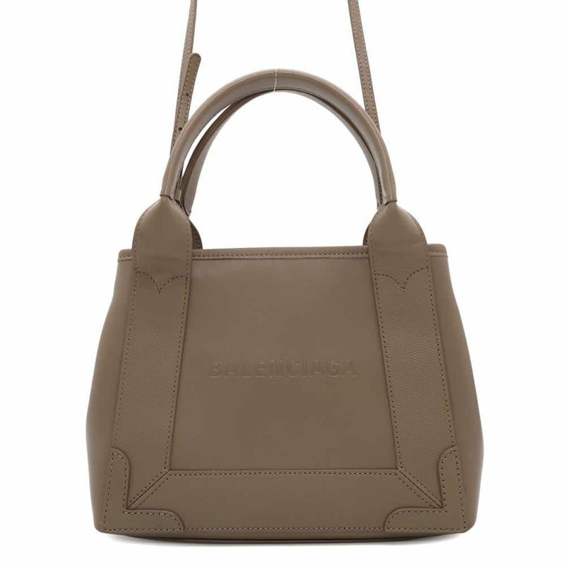 バレンシアガ ハンドバッグ ネイビーカバ XS オールレザー 390346 ポーチ付 BALENCIAGA 2way
