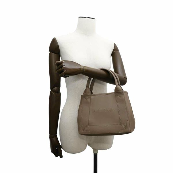 バレンシアガ ハンドバッグ ネイビーカバ XS オールレザー 390346 ポーチ付 BALENCIAGA 2way