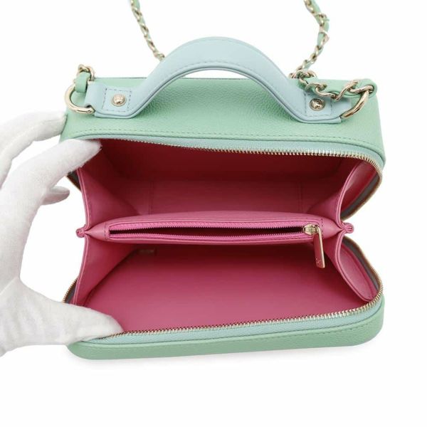 シャネル チェーンショルダーバッグ CCフィリグリー バニティバッグ キャビアスキン A93343 CHANEL