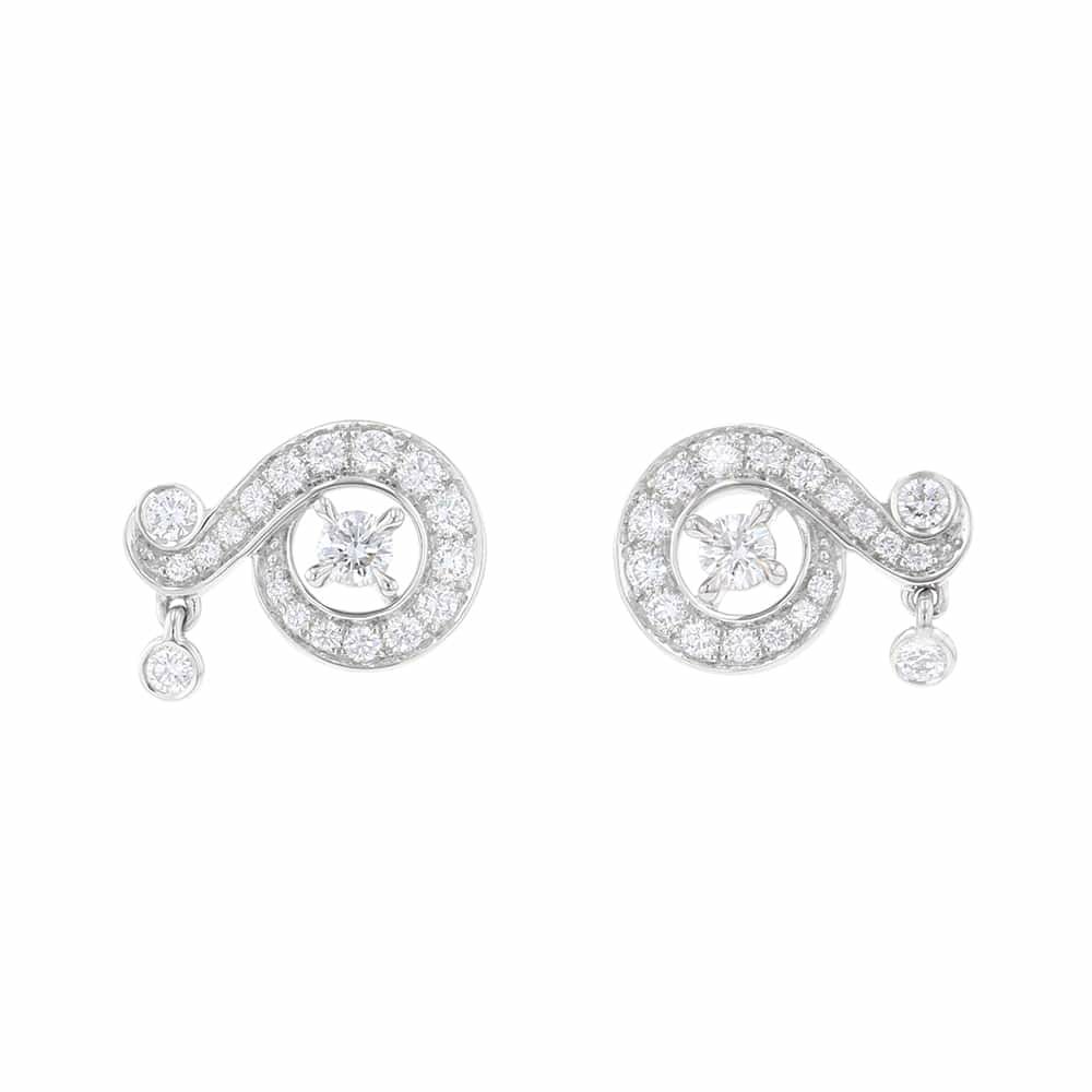 ヴァンクリーフ&アーペル ピアス ニドパラディ ダイヤモンド K18WGホワイトゴールド Van Cleef & Arpels