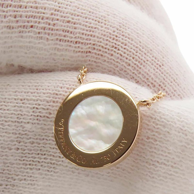 ティファニー ネックレス T トゥー サークル ペンダント マザーオブパール K18PGピンクゴールド Tiffany&Co. ジュエリー