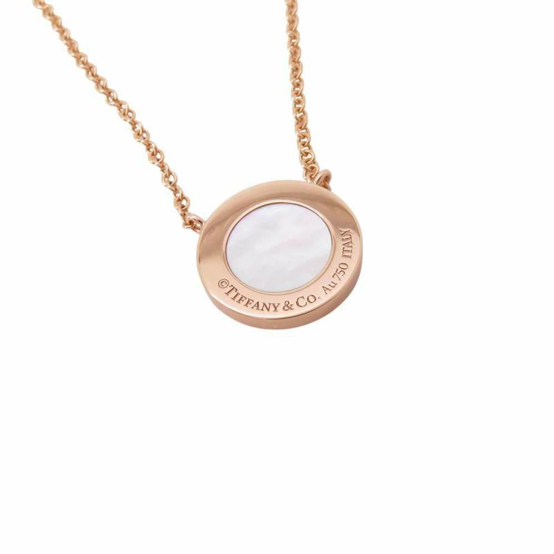 ティファニー ネックレス T トゥー サークル ペンダント マザーオブパール K18PGピンクゴールド Tiffany&Co. ジュエリー