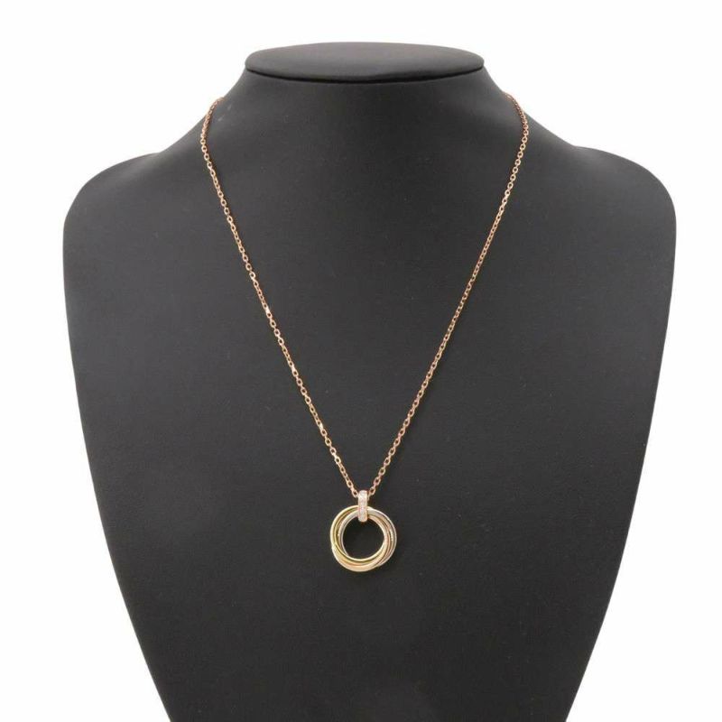 カルティエ ネックレス トリニティ ダイヤモンド5P 0.06ct K18PG/K18YG/K18WG B7058700 Cartier ペンダント