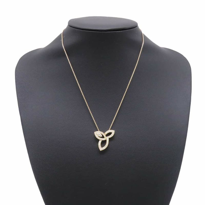 ハリーウィンストン ネックレス リリークラスター・ペンダント ダイヤモンド 46P 計約0.68ct K18YGイエローゴールド PEDYMQRFLC