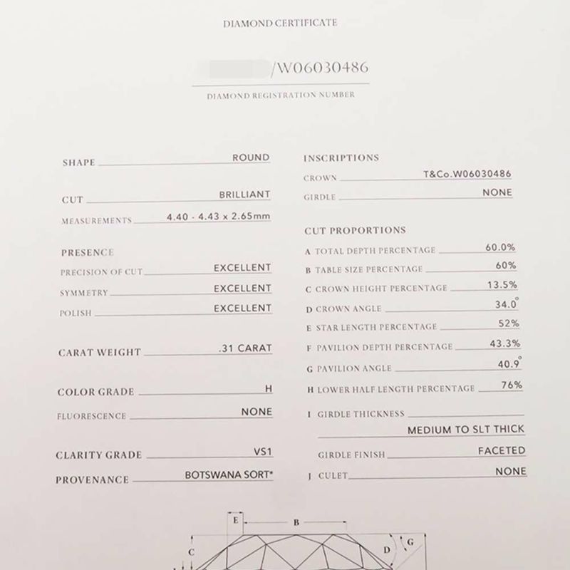 ティファニー ネックレス ソレスト ダイヤ ネックレス ダイヤ 0.31ct Pt950プラチナ Tiffany&Co. ペンダント ジュエリー 鑑定書付き