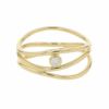 ティファニー リング ウェーブ 3ロウリング ダイヤモンド0.05ct K18YG リングサイズ約11号 60147058 Tiffany&Co. ジュエリー