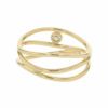 ティファニー リング ウェーブ 3ロウリング ダイヤモンド0.05ct K18YG リングサイズ約11号 60147058 Tiffany&Co. ジュエリー