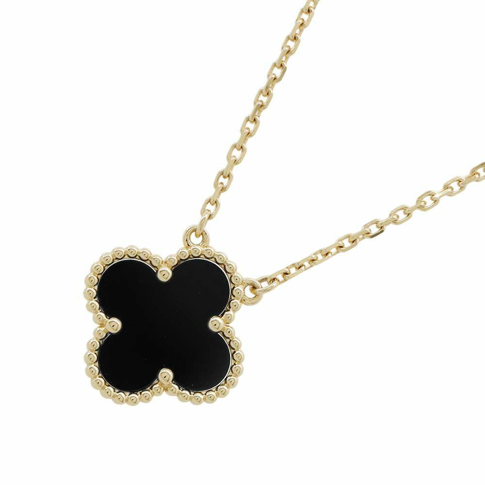 ヴァンクリーフ&アーペル ネックレス ヴィンテージ アルハンブラ ペンダント オニキス K18YGイエローゴールド VCARA45800