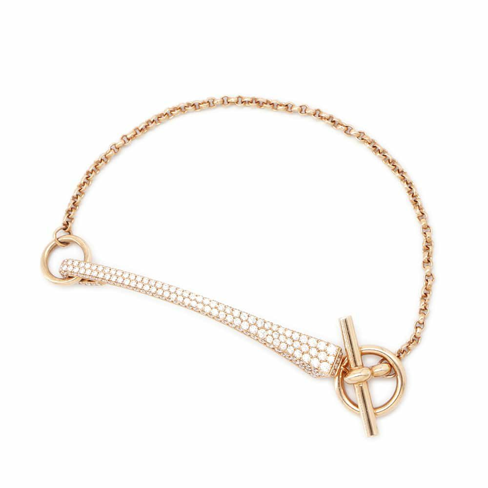 エルメス ブレスレット クルー・ド・フォルジュ ダイヤモンド 227P 1.23ct K18PGピンクゴールド サイズST HERMES