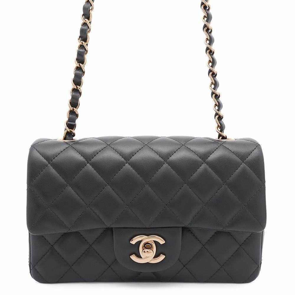 シャネル チェーンショルダーバッグ ミニ マトラッセ 20 ココマーク ラムスキン A69900 CHANEL ミニ フラップ 黒