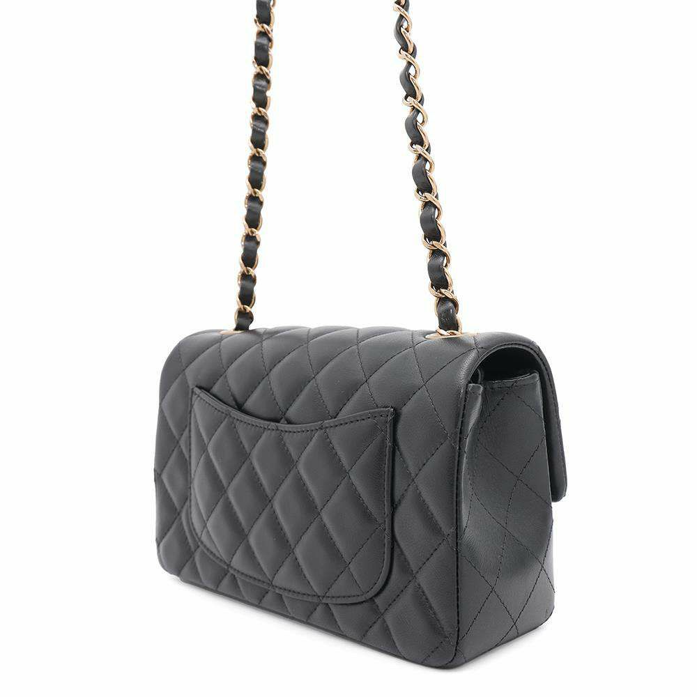 シャネル チェーンショルダーバッグ ミニ マトラッセ 20 ココマーク ラムスキン A69900 CHANEL ミニ フラップ 黒