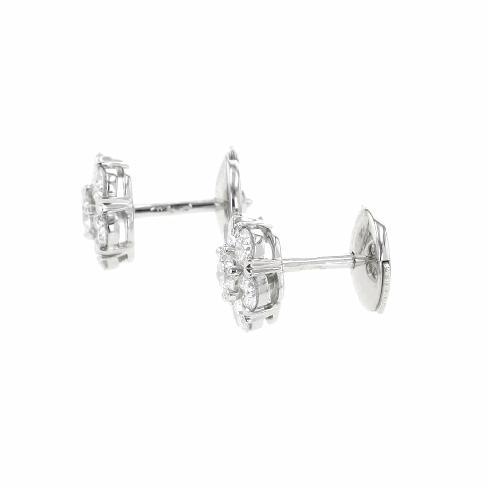 ヴァンクリーフ&アーペル ピアス フルーレット ピアス ダイヤモンド 14P K18WGホワイトゴールド Van Cleef & Arpels