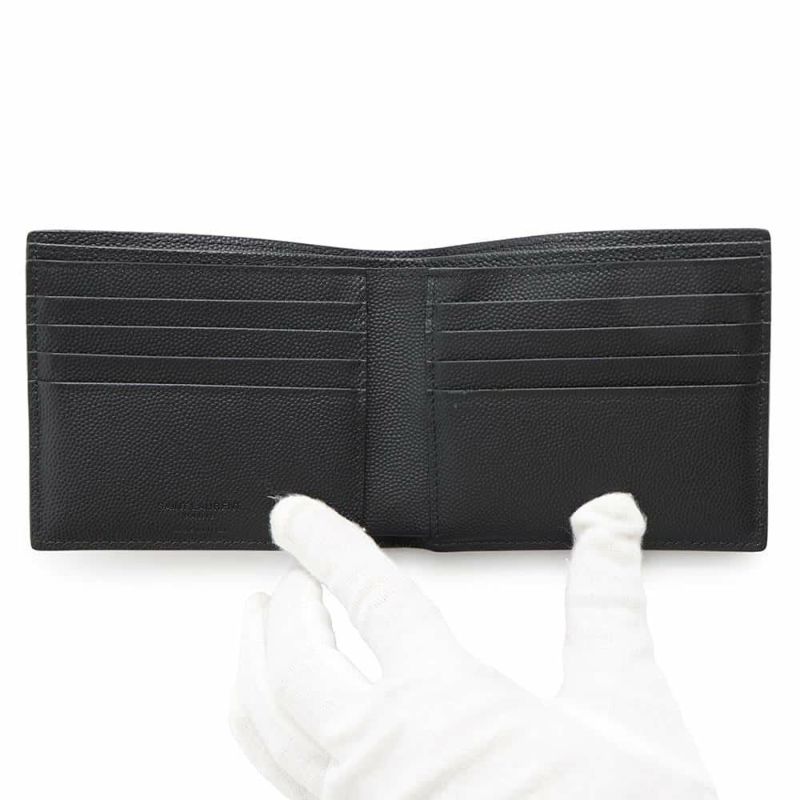 サンローランパリ 二つ折り財布 レザー 396307 SAINT LAURENT PARIS 財布 黒