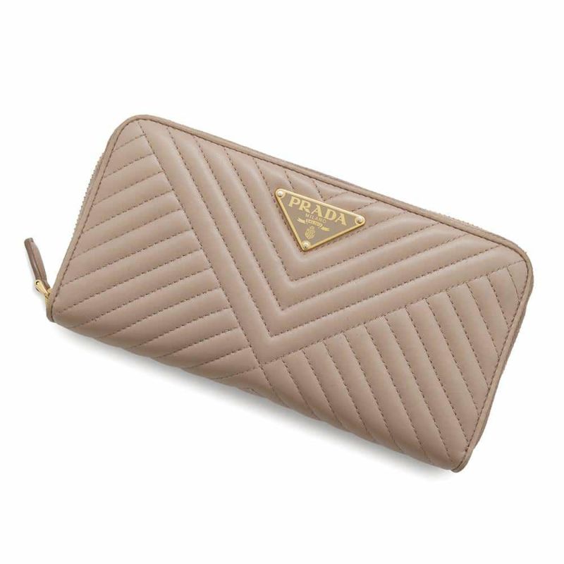 プラダ 長財布 三角ロゴ ラウンドファスナー レザー 1ML506 PRADA 財布