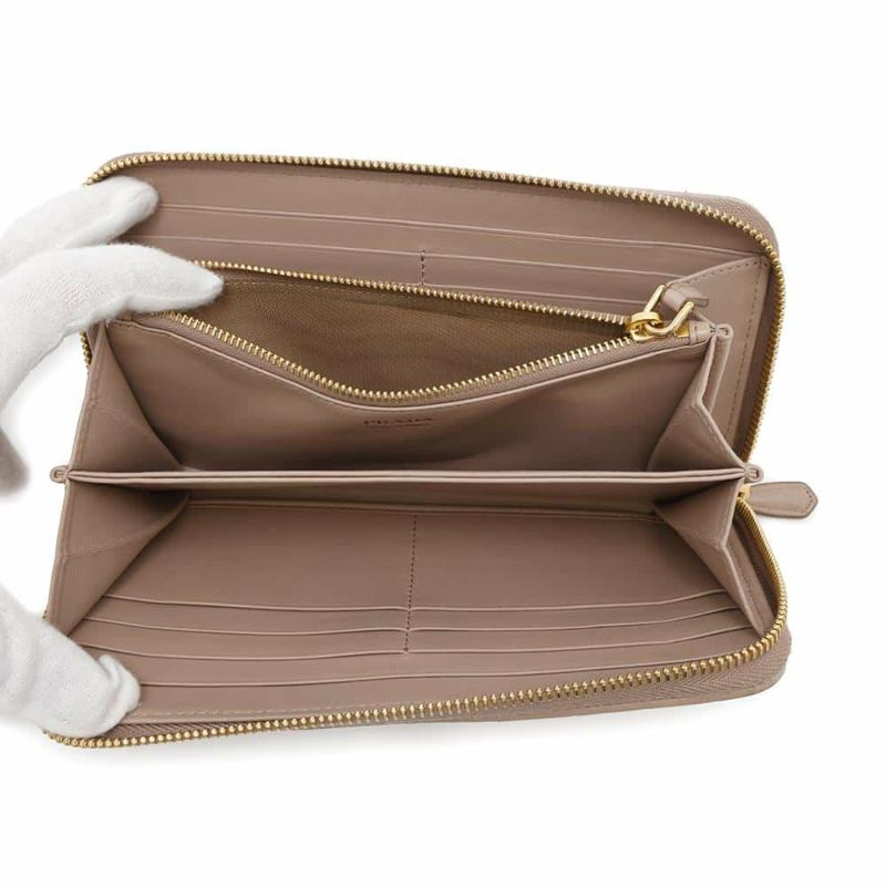 プラダ 長財布 三角ロゴ ラウンドファスナー レザー 1ML506 PRADA 財布