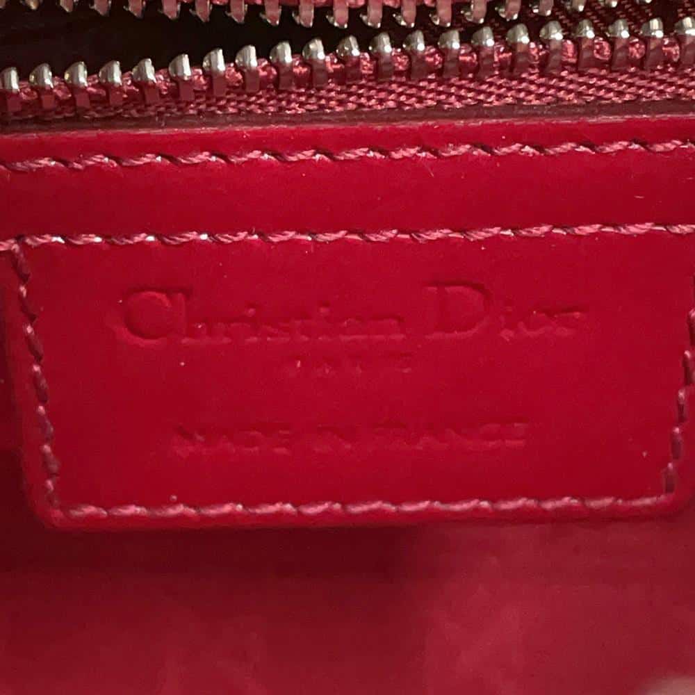 ディオール ハンドバッグ レディディオール カナージュ ミディアム パテント VRB44551 2way