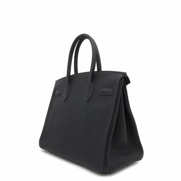 エルメス バーキン30 ブラック/シルバー金具 トゴ □N刻印 HERMES Birkin ハンドバッグ 黒