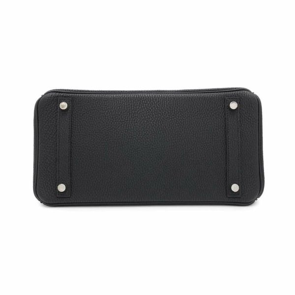 エルメス バーキン30 ブラック/シルバー金具 トゴ □N刻印 HERMES Birkin ハンドバッグ 黒