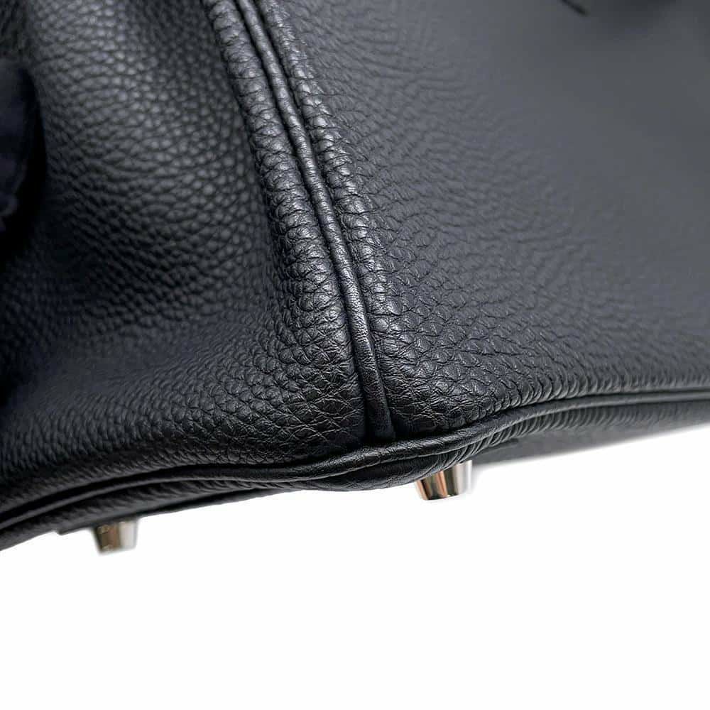 エルメス バーキン30 ブラック/シルバー金具 トゴ □N刻印 HERMES Birkin ハンドバッグ 黒