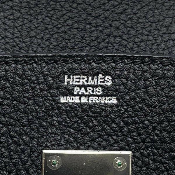 エルメス バーキン30 ブラック/シルバー金具 トゴ □N刻印 HERMES Birkin ハンドバッグ 黒
