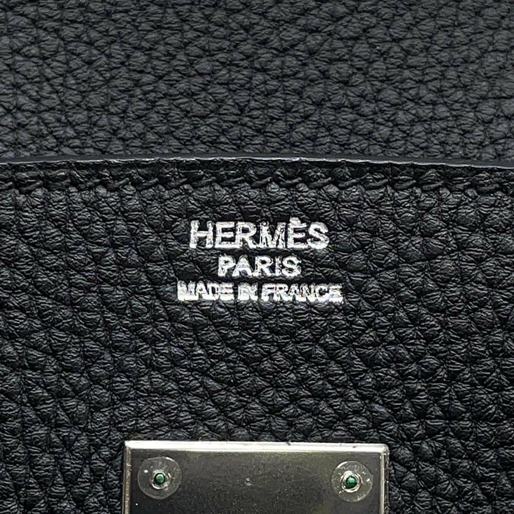 エルメス バーキン30 ブラック/シルバー金具 トゴ □N刻印 HERMES Birkin ハンドバッグ 黒