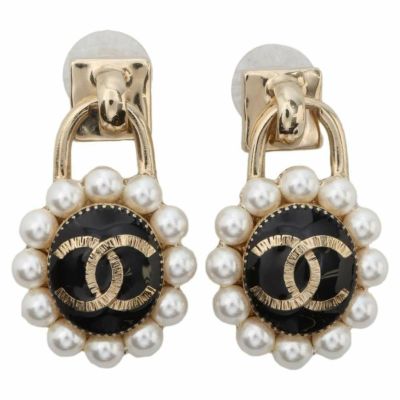 シャネル ピアス ココマーク ハート ラインストーン メタル C23 P CHANEL アクセサリー