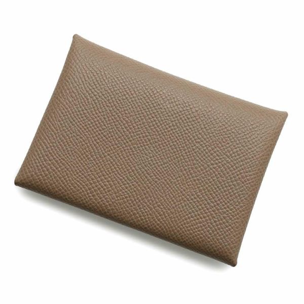 エルメス コインケース カルヴィ デュオ エトゥープ/シルバー金具 エプソン W刻印 財布