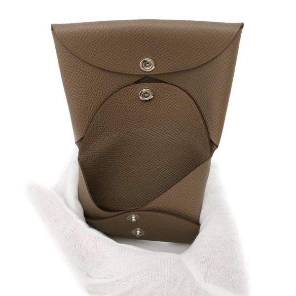 エルメス コインケース カルヴィ デュオ エトゥープ/シルバー金具 エプソン W刻印 財布