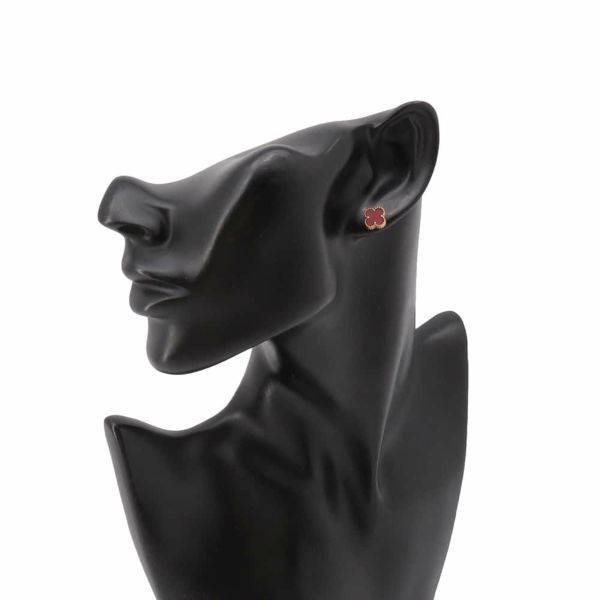 ヴァンクリーフ&アーペル ピアス スウィート アルハンブラ ピアス カーネリアン K18PG VCARN6BO00