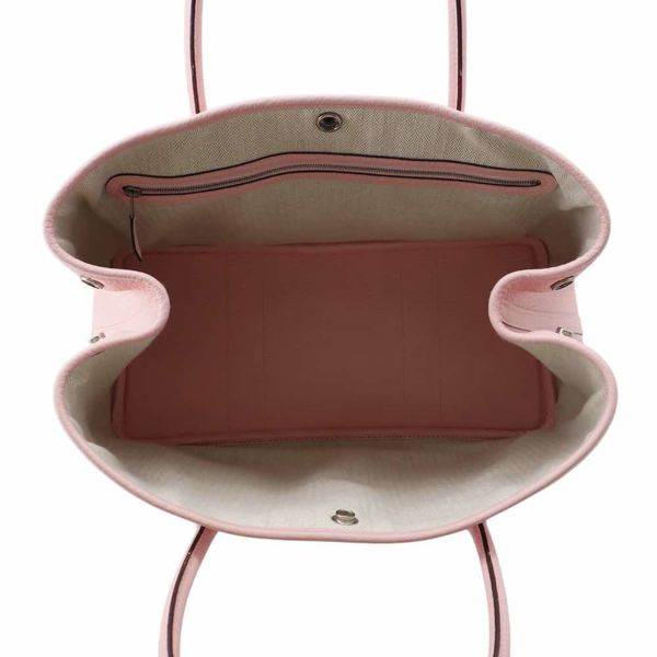 エルメス トートバッグ ガーデンパーティPM ローズサクラ/シルバー金具 カントリー T刻印