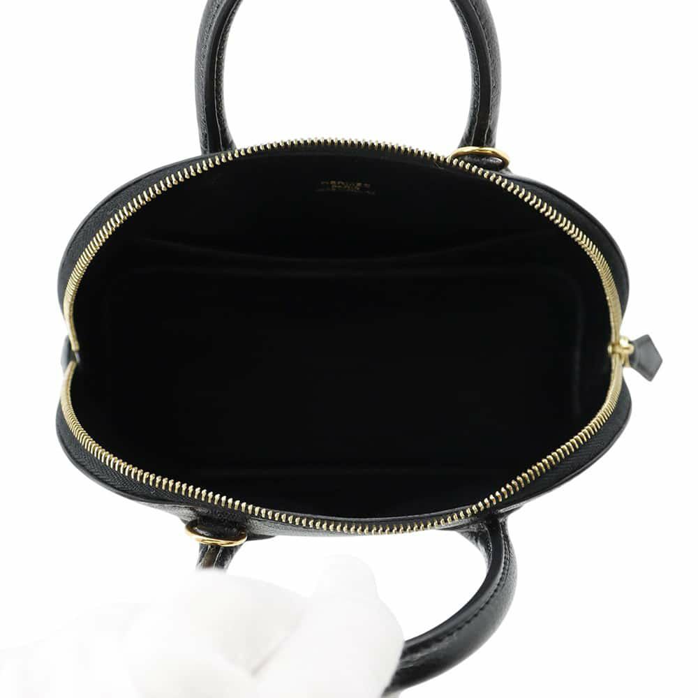 エルメス ボリード1923 ミニ ブラック/ゴールド金具 シェブルミゾル A刻印 2wayショルダー 黒