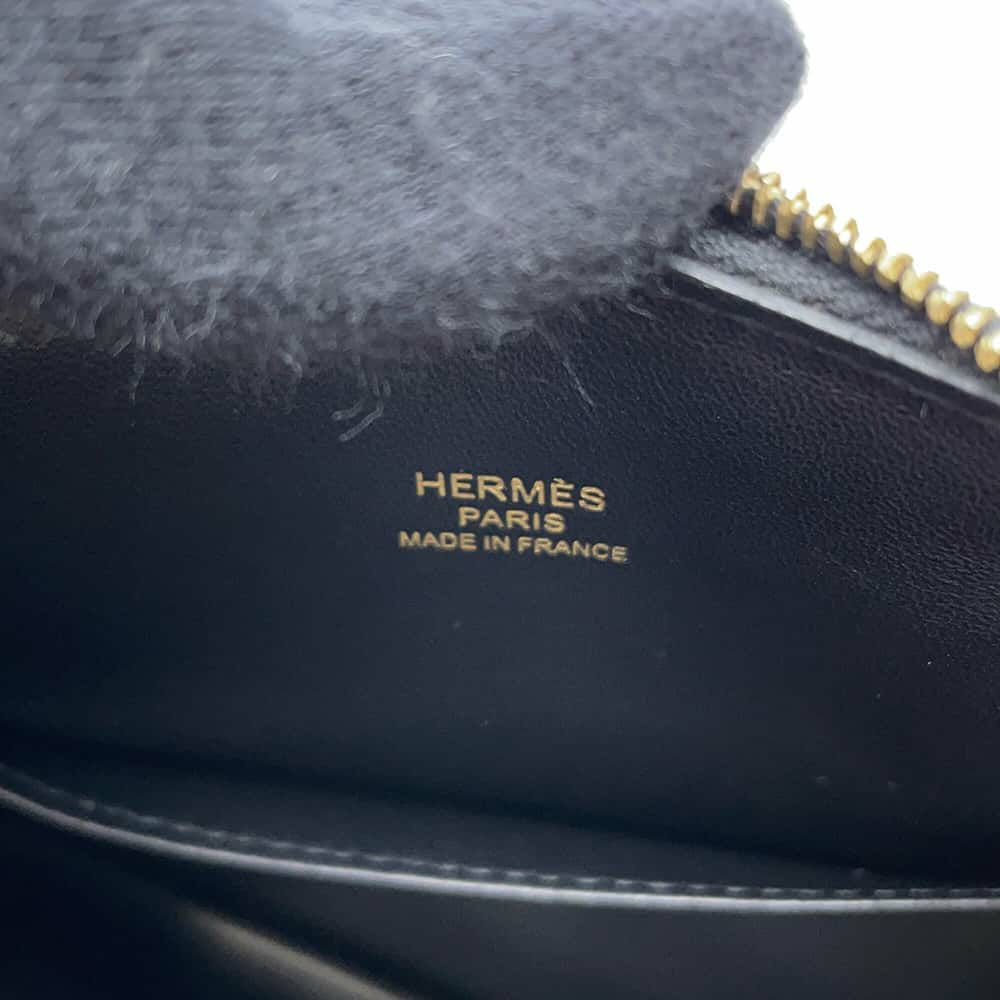 エルメス ボリード1923 ミニ ブラック/ゴールド金具 シェブルミゾル A刻印 2wayショルダー 黒