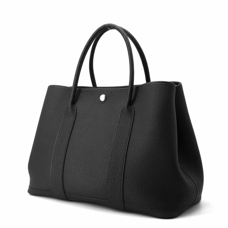 エルメス トートバッグ ガーデンパーティPM ブラック/シルバー金具 ネゴンダ W刻印 黒