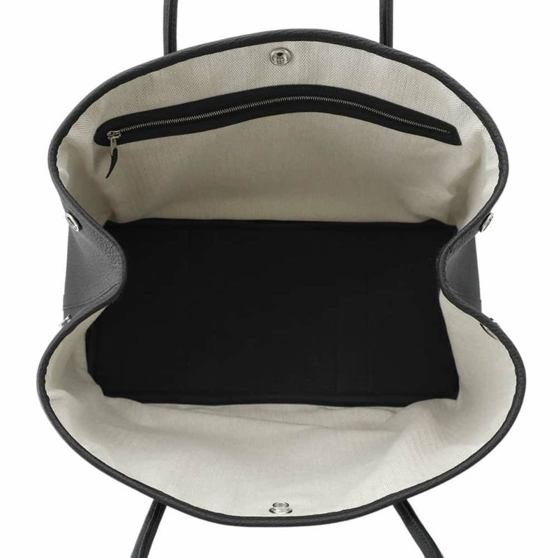 エルメス トートバッグ ガーデンパーティPM ブラック/シルバー金具 ネゴンダ W刻印 黒