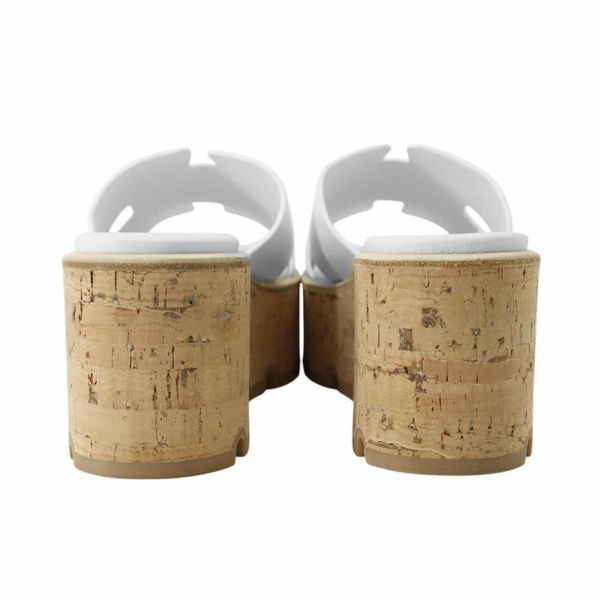 エルメス サンダル エズ 30 Eze レザー レディースサイズ34 HERMES 靴 白