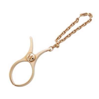 エルメス グローブホルダー フィルー Filou ドレ・ローズ メタル HERMES 手袋ホルダー