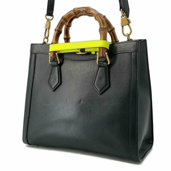 GUCCI グッチ ダイアナ バンブー ハンドル ベルト グッチ】アイコニックなバンブーハンドル トートバッグにネオン