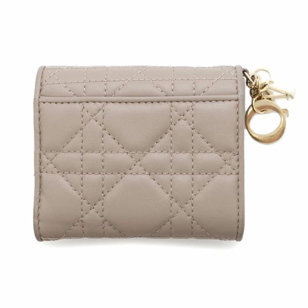 クリスチャン・ディオール 三つ折り財布 レディディオール ロータスウォレット カナージュ S0181ONMJ