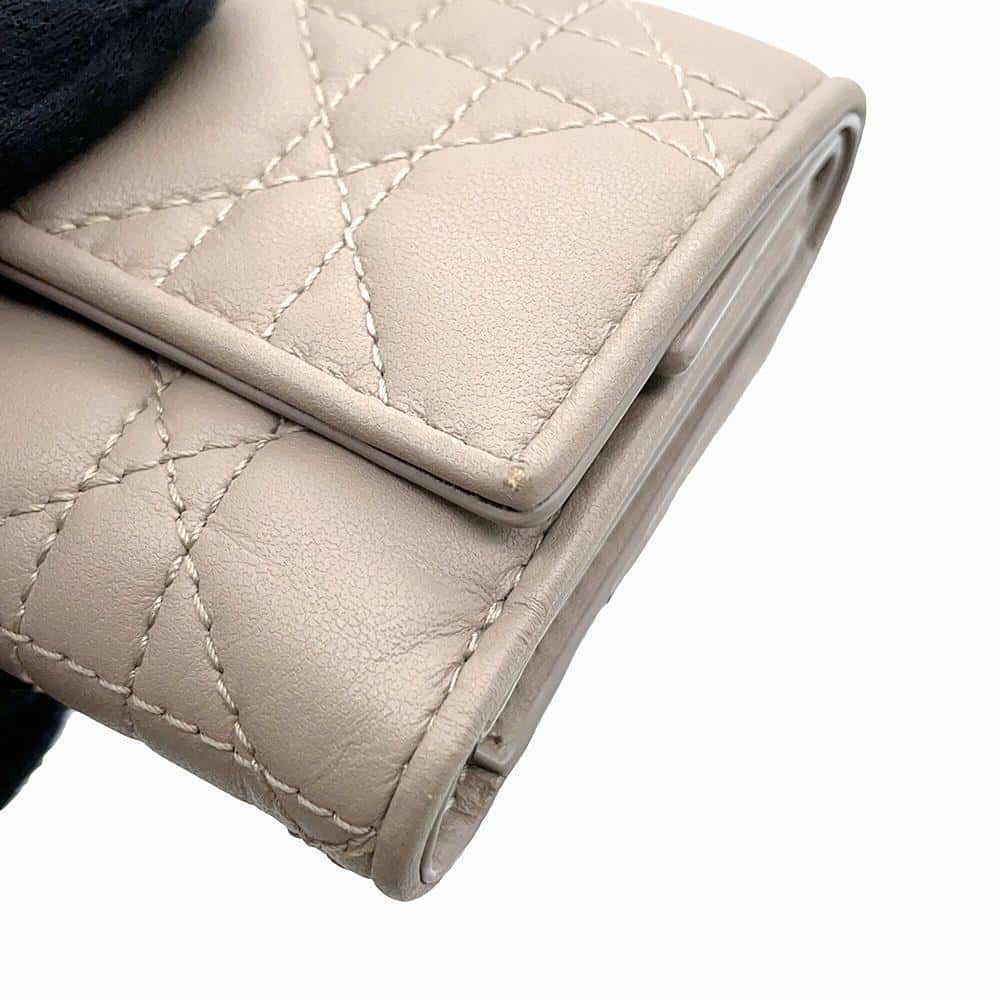 クリスチャン・ディオール 三つ折り財布 レディディオール ロータスウォレット カナージュ S0181ONMJ