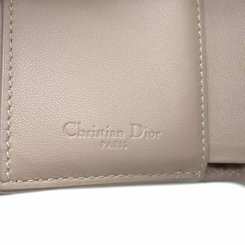 クリスチャン・ディオール 三つ折り財布 レディディオール ロータスウォレット カナージュ S0181ONMJ