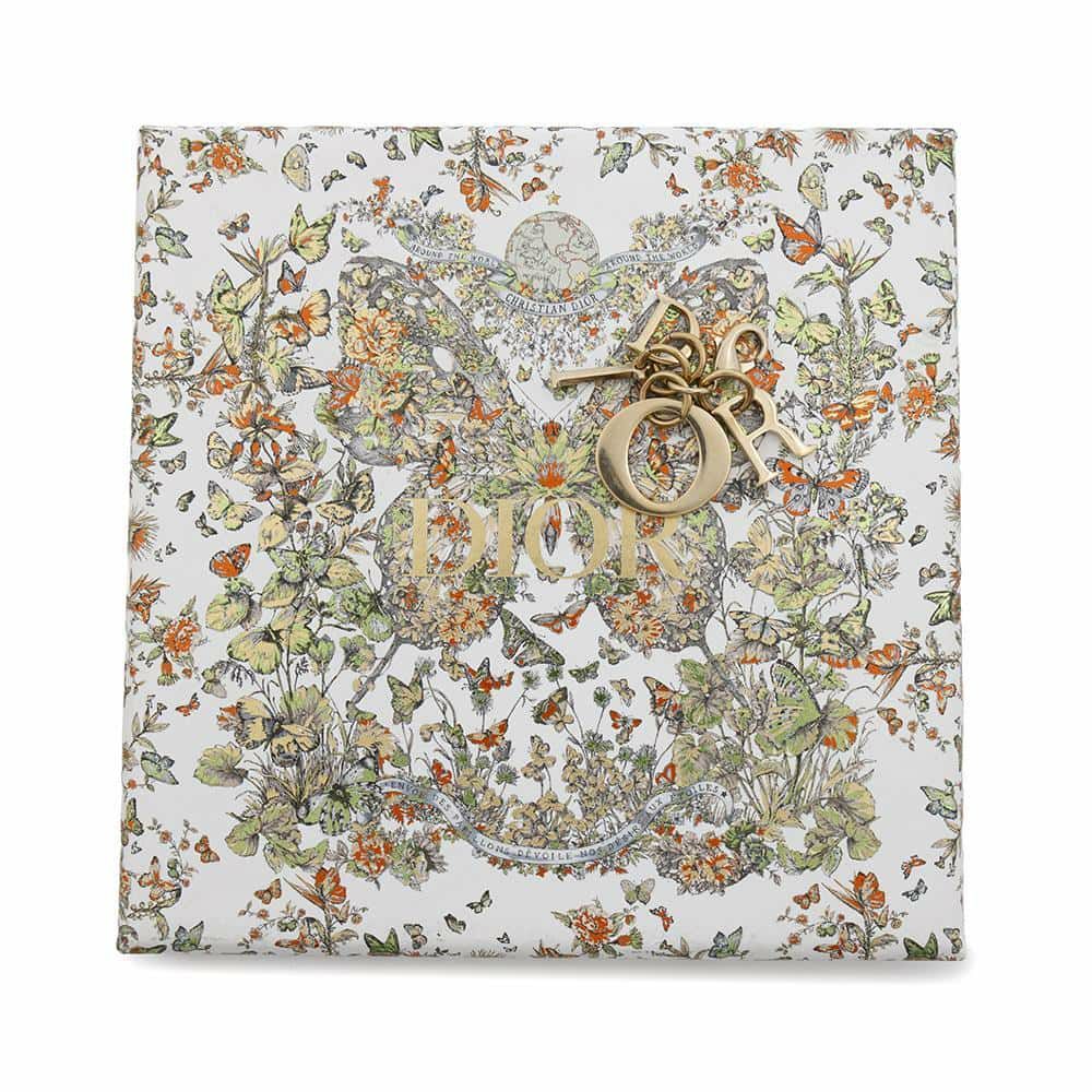 クリスチャン・ディオール 三つ折り財布 レディディオール ロータスウォレット カナージュ S0181ONMJ