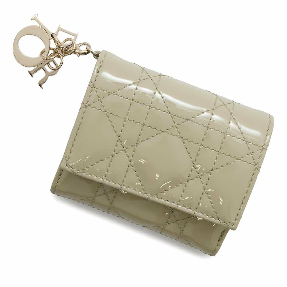 クリスチャン・ディオール 三つ折り財布 レディディオール ロータスウォレット カナージュ S0181OVRB 財布